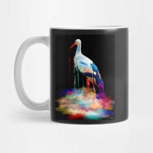 Rainbow Pond Stork Mug